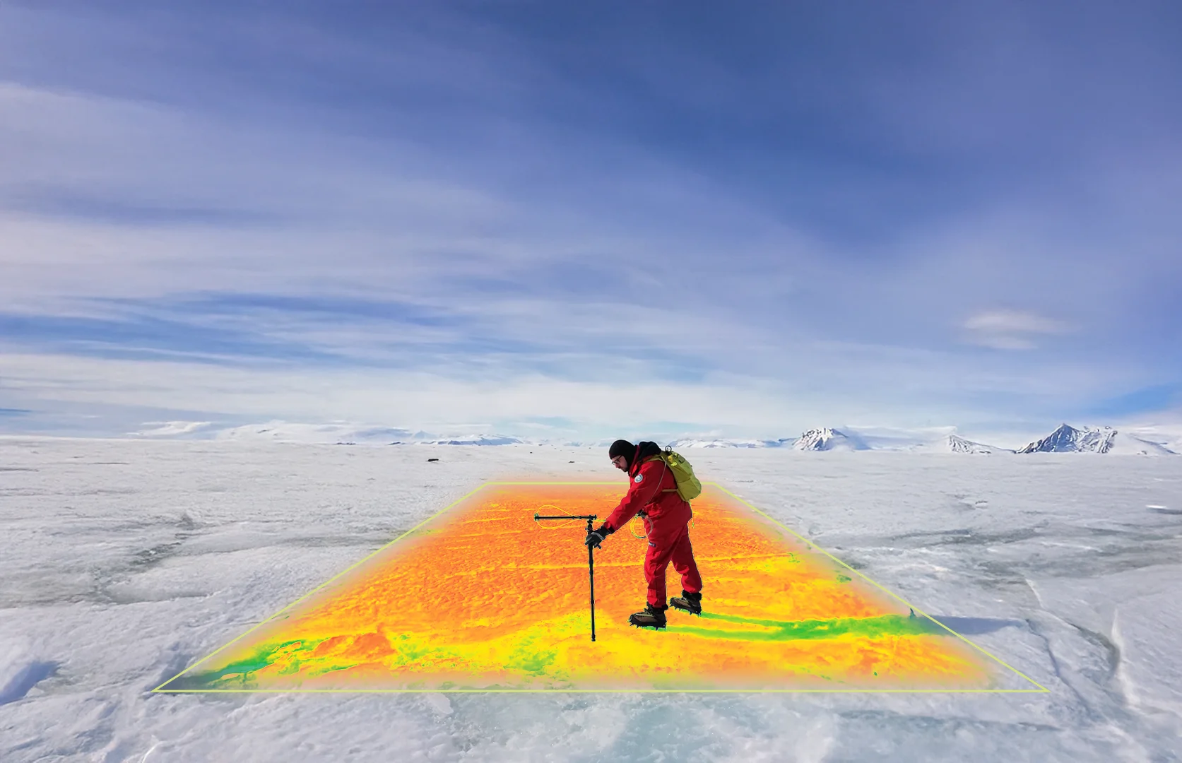 Hyperspectral device measuring snow optical properties 