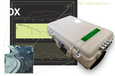 NOX product in front of glacier
