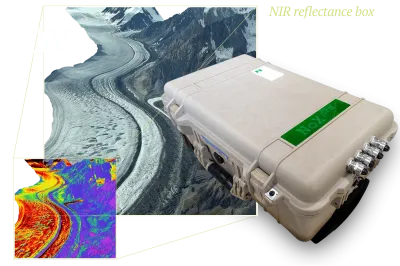 NOX product in front of glacier